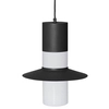 Lampa wisząca kapelusz Caponio CPA122P0 nad wyspę czarna biała