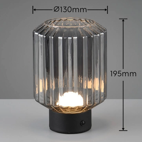 Lampka na stolik nocny Lord R57761154 LED 2W 3000K czarna przydymiona