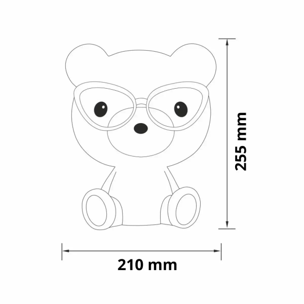 Dziecięca lampka stołowa Miś okularnik 327192 LED 2,5W USB niebieska