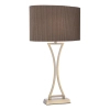 Stołowa lampa do salonu Oporto OPO4175 z abażurem brązowy mosiądz