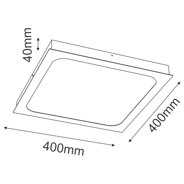 Plafon Hika 1055 Brosline LED 36W 4000K square do kuchni biały