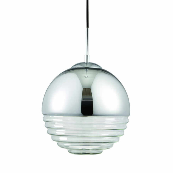 Wisząca lampa ball Paloma 68959 Endon nad stół transparentna chrom