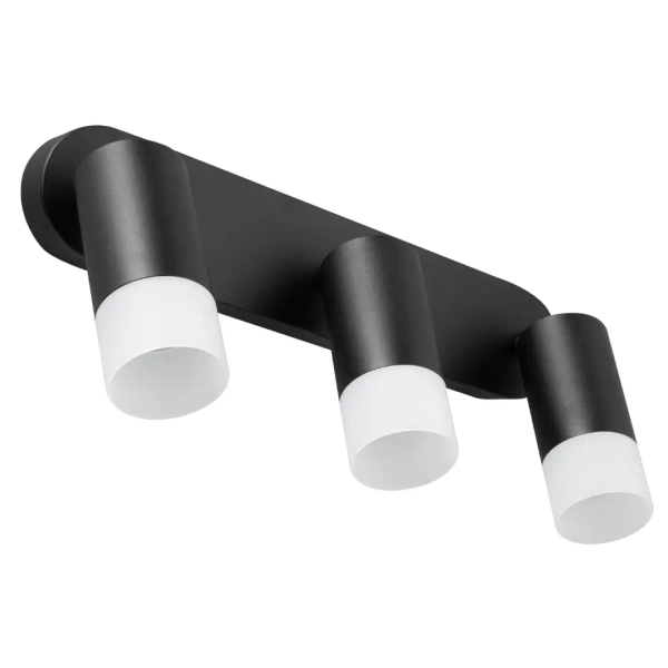 Ścienna lampa punktowa Sonaya LP-2803/3WS BK do salonu czarny biały