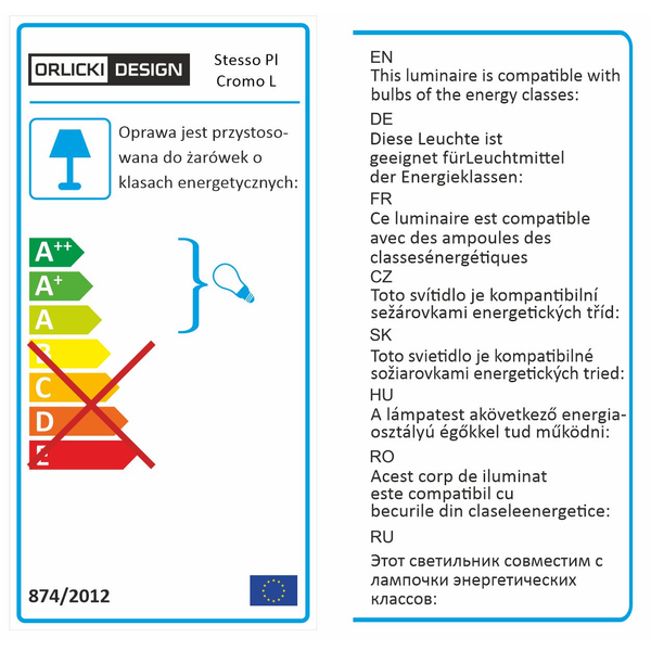 Klasyczna LAMPA sufitowa Stesso PL Cromo L Orlicki Design abażurowa OPRAWA plafon okrągły biały kremowy