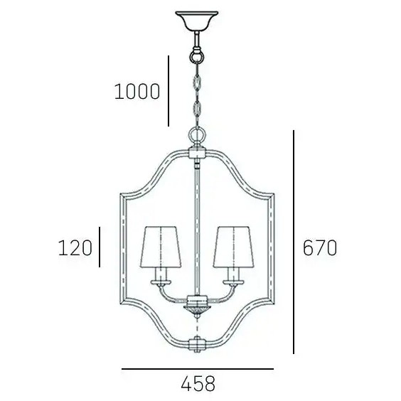 Abażurowa LAMPA wisząca NEW YORK P04380BK Cosmolight metalowy zwis nowoczesny na łańcuchu czarny