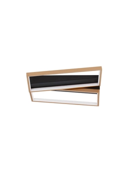 Nowoczesna lampa sufitowa Croix ramki LED 28W 3000K czarne złote