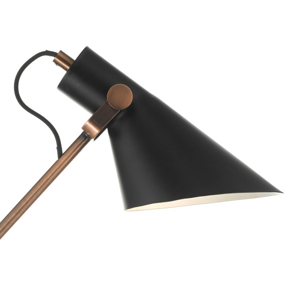Regulowana lampka stolikowa Jack JAC4064 metalowa czarna miedziana