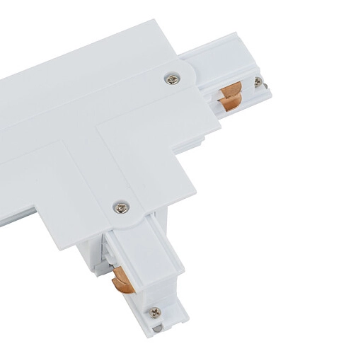 T-ŁĄCZNIK szynoprzewodu uziemienie wewnętrzne - prawe 8245 Nowodvorski do 3-fazowej szyny podtynkowej 230V biały
