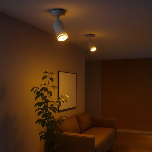 Punktowa lampa sufitowa Pipe Ring Spot ML2068 tubka biały