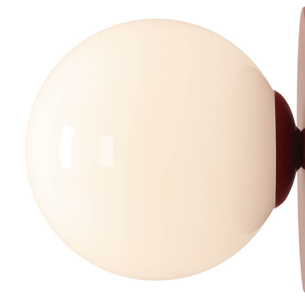 Szklana lampa ścienna BALL 1126C15_S Aldex okrągła biała czerwona