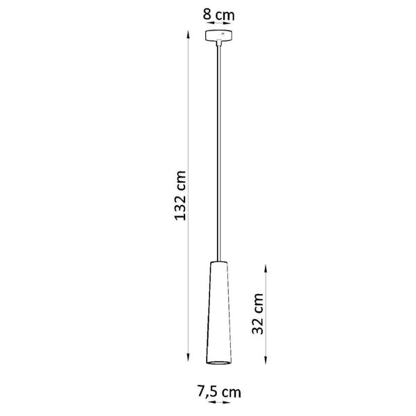 Biała lampa wisząca SL.0845 ceramiczna do sypialni nad łóżko