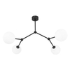 Lampa sufitowa szklane kule Fairy 4855 TK Lighting metalowa czarna biała
