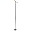 Podłużna lampa podłogowa FARDANO LE45626 do salonu tuba czarna brązowa
