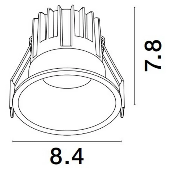 Lampa sufitowa wpuszczana ARAMIEL LE65105 LED 13W 2700K złota czarna