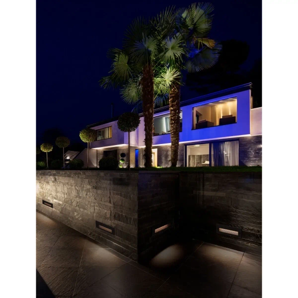 Podtynkowa zewnętrzna lampa ścienna CENDILO LE75318 LED 7W 3000K IP65 czarna