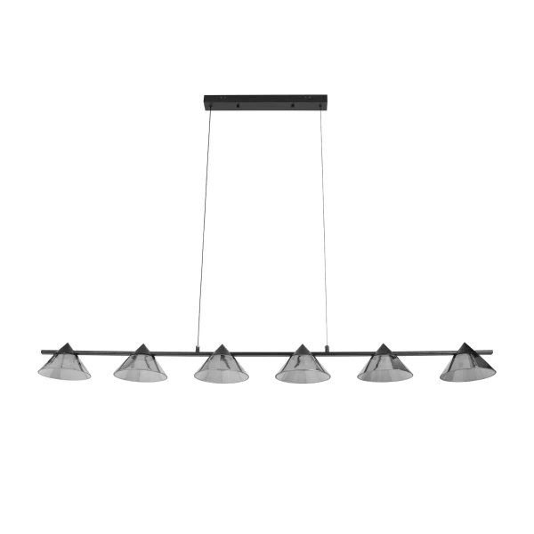 Lampa wisząca geometryczna BLAKE ST-MD1026 czarna szklana metalowa LED 24W 3000K nad stół