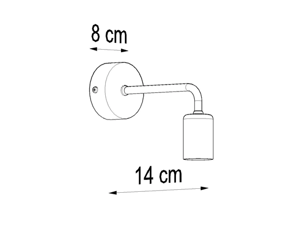 Industrialna LAMPA ścienna SL.0306 kinkiet OPRAWA loft metalowa czarna