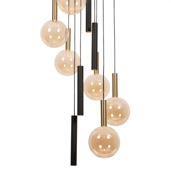 Kaskadowa wisząca lampa Josiane 21441/10/62 szklane kule czarny