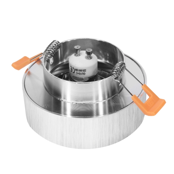 Sufitowa lampa 1007 Domeno LED okrągła krążek do salonu srebrna