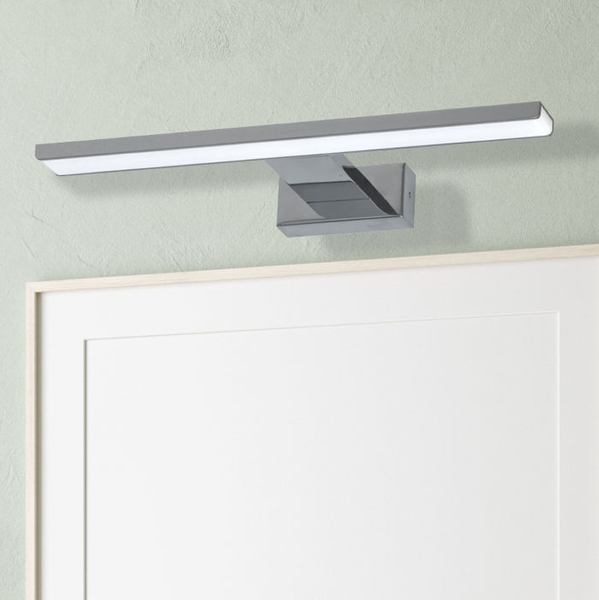 Kinkiet LAMPA ścienna SHINE ML028 Milagro metalowa OPRAWA LED 7W 4000K nad lustro do łazienki galeryjka IP44 chrom