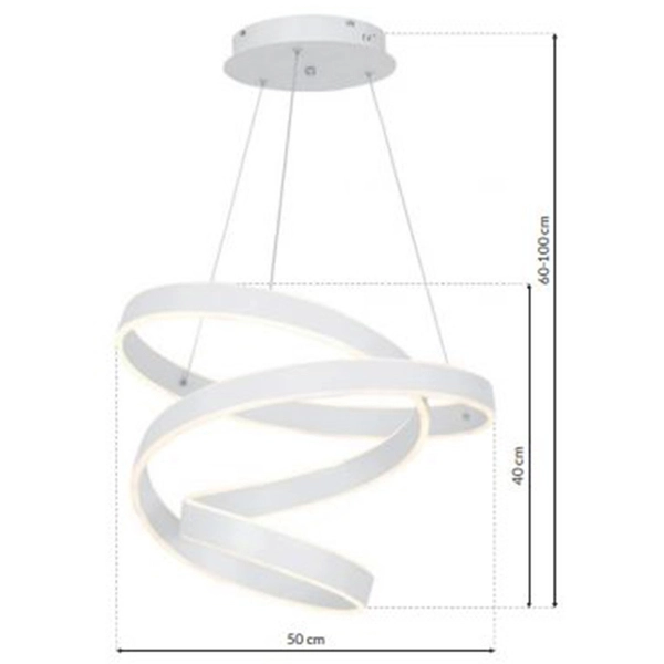 LAMPA wisząca ANDROMEDA ML5492 Milagro modernistyczna OPRAWA metalowy zwis LED 45W 4000K spirala biała
