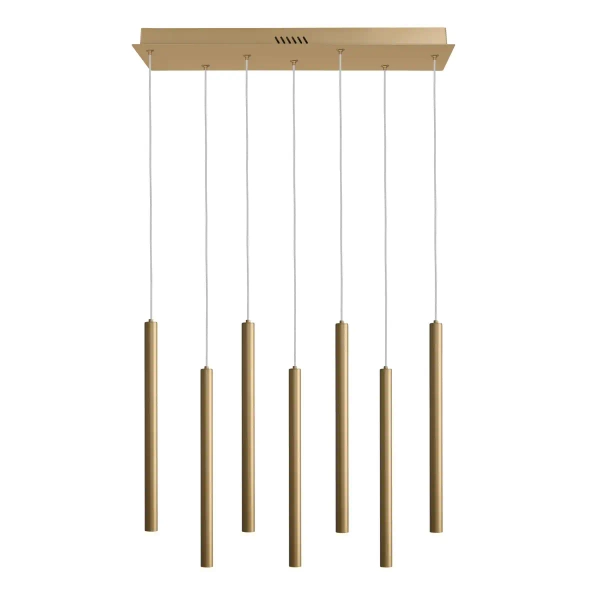 Wisząca lampa sople Valdes PND-22302-7-GD LED 35W 3000-6000K tuba złota