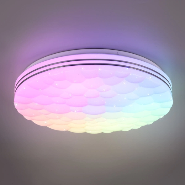 Plafon nasufitowy RGB do salonu Tiger R67131100 LED 22W 2700-6000K biały