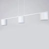 Potrójna zwisająca lampa Mila 3 41350 do jadalni metalowa biała
