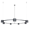 Żyrandol do salonu Kodo 7 41336 nad wyspę tuby czarny