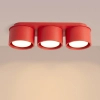 Potrójna lampa sufitowa MODO czerwona SL.2480 3xGx53 tuby metalowe