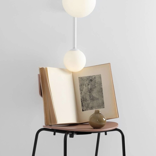 Ścienna lampa nowoczesna DIONE 1092Y Aldex szklane kule balls białe