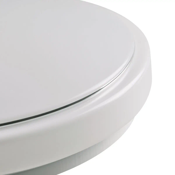 Okrągły plafon na korytarz BOGDAN 326836 minimalistyczny biały