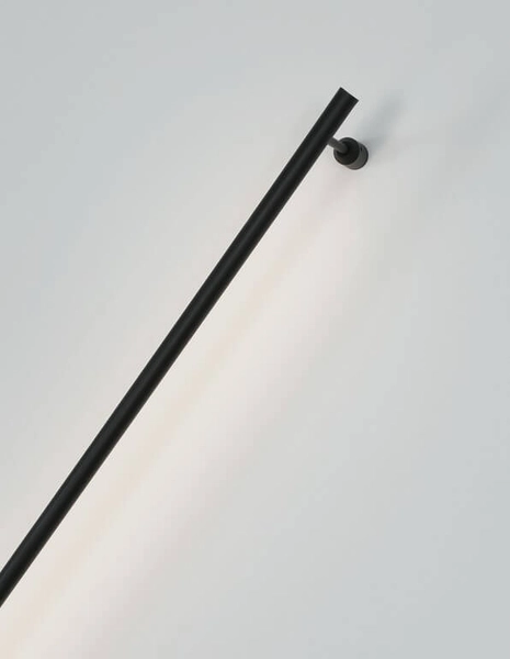 Minimalistyczna lampa ścienna Buin stick LED 20W 3000K czarna