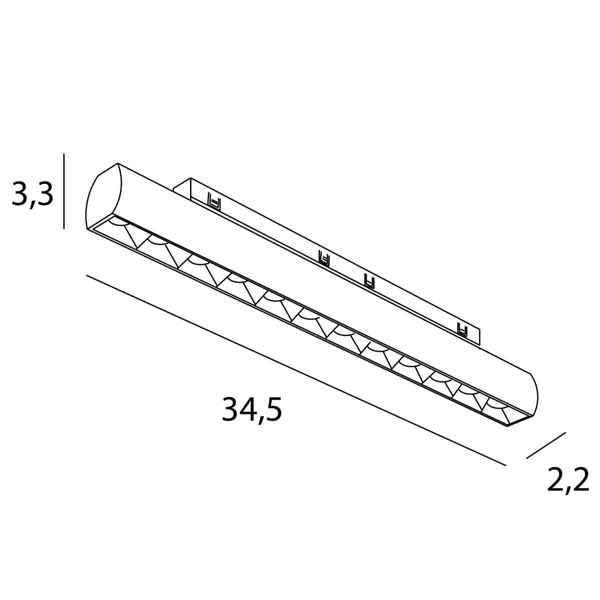 Sufitowa lampa magnetyczna regulowana MAX N0004Z LED 18W 3000K belka czarna