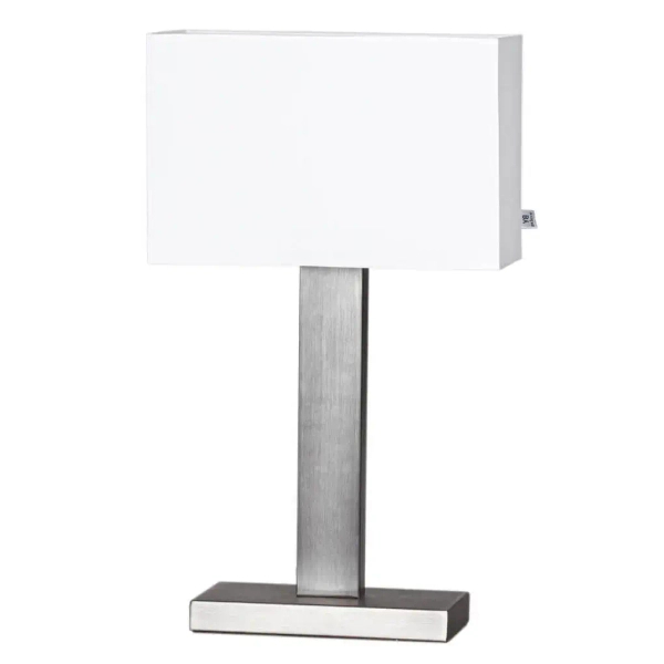 Nowoczesna stołowa lampa Prime 4002680-6524 prostokątna biała srebrna