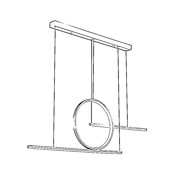 Wisząca lampa nad stół Patinar CGPAT90 LED 12W 3000K liniowy złoty