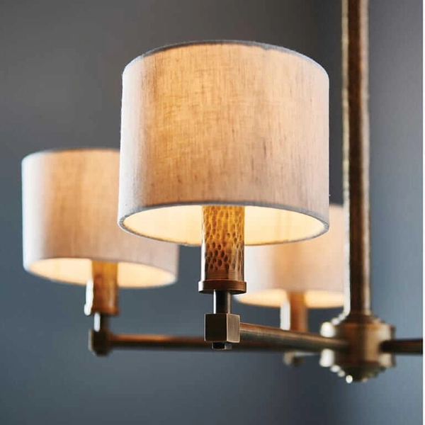 Wielopunktowa lampa wisząca Indara 71345 Endon z abażurkami brąz beżowa