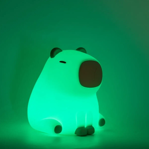 Nocna lampka do pokoju dziecięcego Kapibara 329004 LED 1W 3000K RGB beżowa