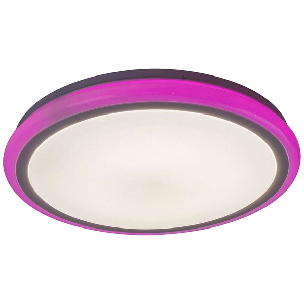 Plafon LAMPA sufitowa LEONIE 1510 Rabalux okrągła OPRAWA z efektem gwiazd LED 24W 3000-6500K z pilotem biała