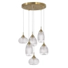 Wielopunktowa lampa wisząca MOND LE41848 szklana złoty przezroczysty