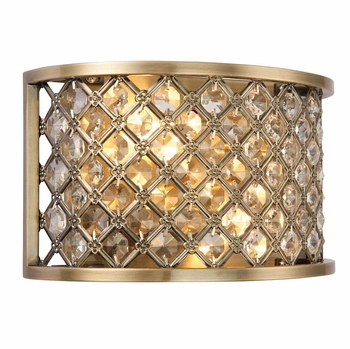 Kryształowy kinkiet Hudson 70559 Endon crystal antyczy mosiądz