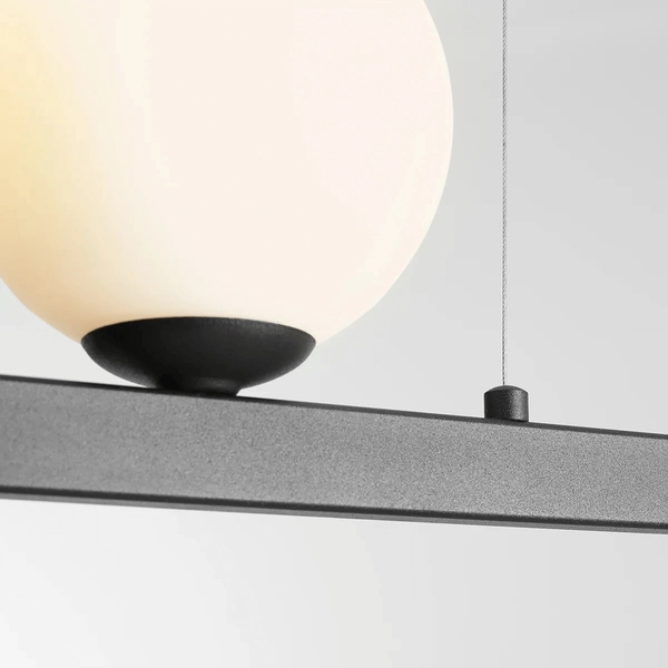 Wisząca lampa jadalniana Garda 1099L1 nad stół czarna biała