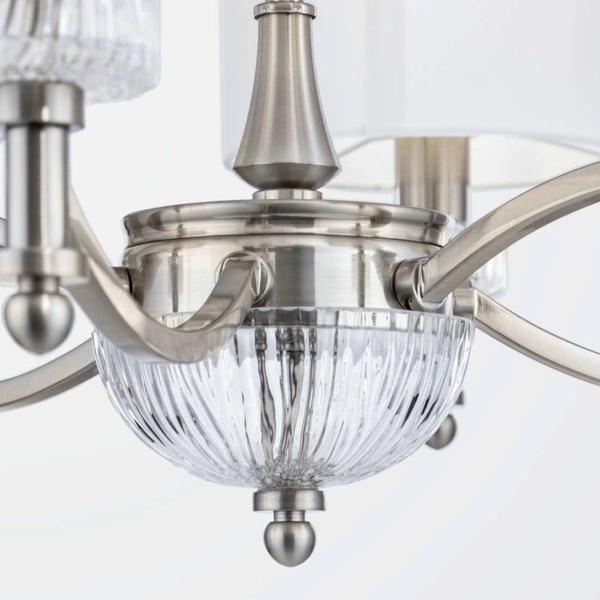 LAMPA wisząca ALICANTE MOD014CL-06N Maytoni abażurowa OPRAWA zwis glamour nikiel