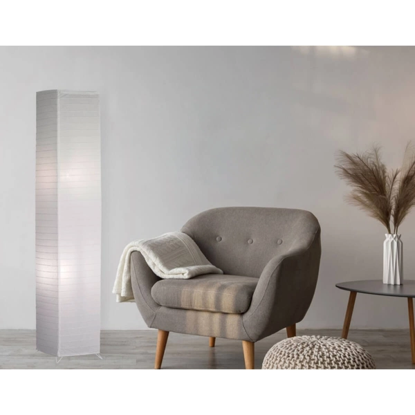 Stojąca lampa Bamboo R40122001 papierowa tuba biała podłogowa