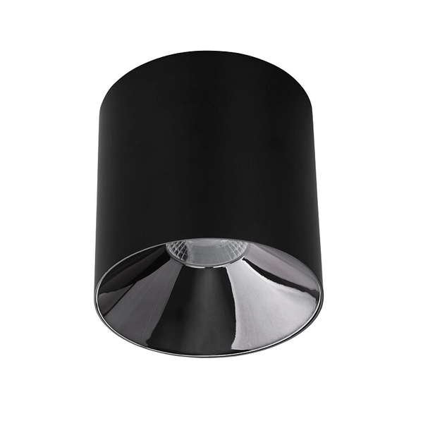 Sufitowa LAMPA spot IOS 8741 Nowodvorski metalowa tuba LED 20W 4000K downlight do jadalni okrągły czarny