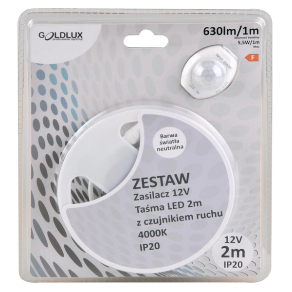 Taśma LED 316394 8,5W 4000K 2m z czujnikiem ruchu i zmierzchu biała