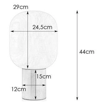 Modernistyczna LAMPA stołowa BROOKLYN 107868 Markslojd stojąca LAMPKA biurkowa tuba mosiądz biała