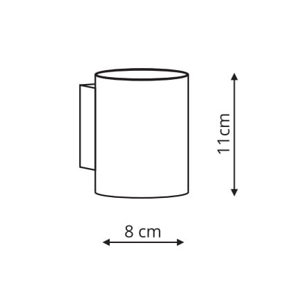 LAMPA ścienna OREGON LP-106/1W WH Light Prestige metalowa OPRAWA tuba loftowy kinkiet biały