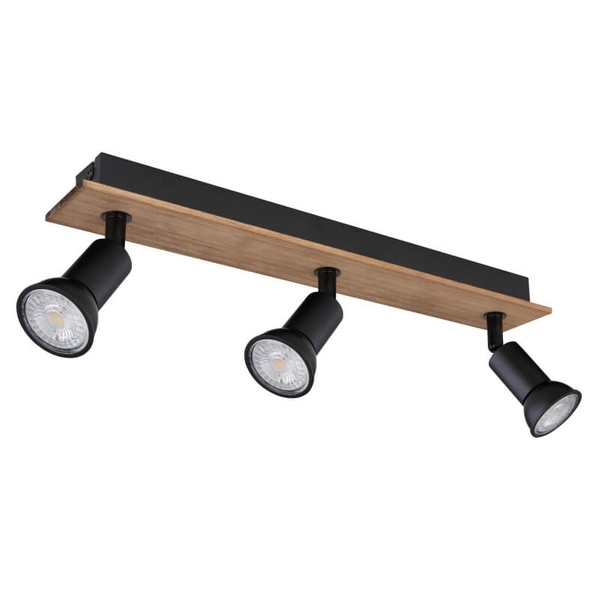 Lampa sufitowa z regulacją Drew 57998-3W drewno czarna