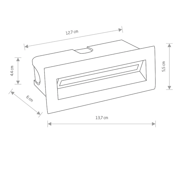 Wpust LAMPA schodowa BAY LED 8165 Nowodvorski metalowa OPRAWA zewnętrzna LED 5W 3000K outdoor IP54 czarna